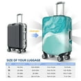 thumbnail image 5 of Haiem Teal Turquoise 1 Luggage Cover Printed Suitcase Covers for Luggage Elastic Washable Suitcase Protector Fits 18-32 Inch Luggage-Small, 5 of 8