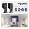 thumbnail image 4 of Bi-Folding Sliding Barn Door Hardware Track Kit, Black Roller Track Kit For 2 Closet Door Easy To Install ,Long Lasting, 4 of 6