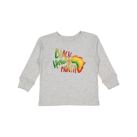 

Inktastic Black History Month Africa in Red Yellow and Green Gift Toddler Boy or Toddler Girl Long Sleeve T-Shirt