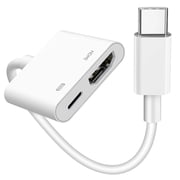 SwadesGoods USB-C to HDMI AV Adapter (MFi Certified) – 1080P HD with Charging Port, Works with iPhone 15/16/17 /Android/iPad