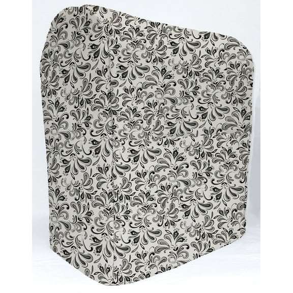 Paisley Cover Compatible with Hamilton Beach 4 Quart 7 Speed Tilt Head Stand Mixer by Penny's Needful Things (Black & Gray)