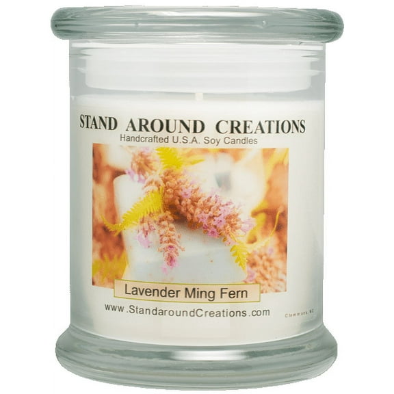 LAVENDER MING FERN STATUS 12-OZ. ALL NATURAL SOY CANDLE
