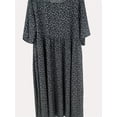 thumbnail image 4 of Robe Décontractée Grande Taille pour Femmes, Petites Tailles, Imprimé, Manches Courtes, Col Rond, Légère Extensibilité, Robe Maxi avec Poches, 4 of 4