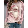 thumbnail image 3 of Camiseta de manga larga con estampado 3D de árbol de Navidad para mujer, ropa de calle con cuello redondo, otoño e invierno, 2024, 3 of 5