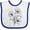 White and Royal, variant on Inktastic Lily Boys or Girls Baby Bib