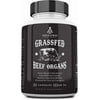 Ancestral Supplements Grass Fed Beef Organs (Desiccated) - Liver, Heart, Kidney, Pancreas, Spleen (180 Capsules)
