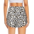 thumbnail image 2 of Lsque Heart Leopard Printed Women's Running Shorts with Liner Pockets,Elastic Quick Dry Workout Athletic Gym Yoga Shorts,Womens High Waist Shorts-Small, 2 of 9
