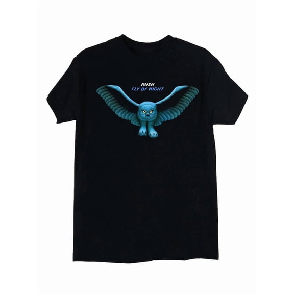 Reprint Rare Rush Fly By Night Black T-Shirt Vintage Unisex Cotton Tee Short Sleeve