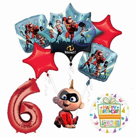 mayflower products incredibles jack jack party supplies 6th birthday balloon bouquet decorations