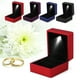 thumbnail image 2 of Caja de anillo con luz LED para pendientes, anillo de regalo, anillo de boda, expositor de joyas, organizador de almacenamiento para compromiso, regalo de boda (rojo) Ecomeon  no, 2 of 5