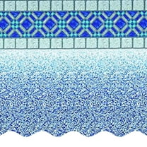 SmartLine 12' Round Blue Diamond Standard Beaded Above Ground Swimming Pool Liner,52" H,  25 Gauge