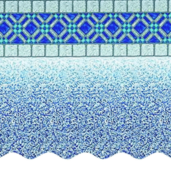 SmartLine 12' Round Blue Diamond Standard Beaded Above Ground Swimming Pool Liner,52" H,  25 Gauge