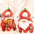 thumbnail image 4 of Christmas Tree Plush Cloth Ornaments Santa Snowman Reindeer Bear Plush Decorations Xmas Tree Plush Pendants Christmas Tree Hanging Doll Ornaments for Christmas Tree, 6inch, 4 of 7