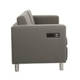 thumbnail image 2 of Office Star Products Atlantic Loveseat with Dual Charging Station in Gavotte Grey, 2 of 4