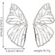 thumbnail image 4 of Bohemian Wings Hollow Butterfly Earrings Personalized Stud Earrings Boho Dangle Drop Earrings for Women Girls Silver -, 4 of 4