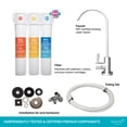 thumbnail image 4 of AQUAVI Twist Under Sink Water Filter System, 3-Stage High Capacity, Remove Lead, Chlorine, Odor & Bad Taste, Quick Filter Change with Brushed Nickel Faucet, 4 of 9