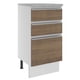 thumbnail image 1 of Mostrador Madesa Glamy 40 cm 3 Cajones - Blanco/Marrón Madesa G24401GL, 1 of 7