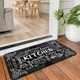 thumbnail image 2 of Black Kitchen Rugs and Mats Non-Slip, Washable, Absorbent Stain Resistant,Durable and Easy to Clean for Kitchen, Laundry, Living Room, Bedroom, Bathroom, Front Door,17"x47"+17"x30", 2 of 6