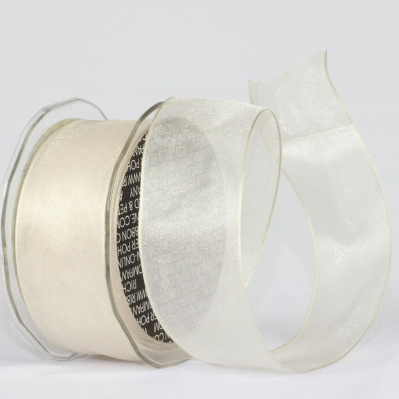 The Ribbon People Cream White Wired Craft Ribbon 1.5" x 27 Yards