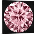 thumbnail image 1 of ARTCANVAS Hot Pink on Black Round Brilliant Cut Diamond Jewel Canvas Art Print - Size: 12" x 12" (1.50" Deep), 1 of 9