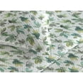 thumbnail image 3 of Ambesonne Leaves Quilted Bedspread Set 3 Pcs, Retro Leaf Watercolor Print, King, Sea Green and Pistachio Green, 3 of 4