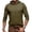 Army Green, variant on Men's Solid Color Long Sleeve Cotton Hooded Base Layer - Outdoor Top for Men, Lightweight Thermal Shirt, Comfortable Fit, Ideal for Layering,Black,XL