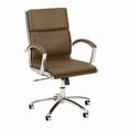 thumbnail image 2 of Bush Furniture Key West Mid Back Leather Executive Office Chair in Saddle Tan, 2 of 3