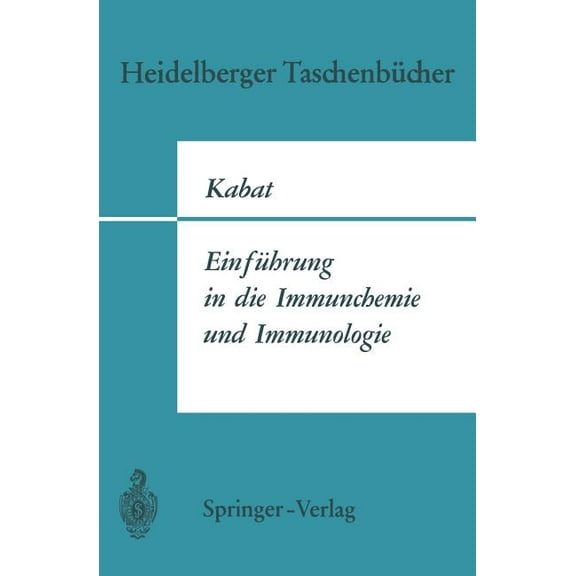 Heidelberger Taschenbücher Einführung in Die Immunchemie Und Immunologie, Book 79, (Paperback)