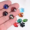 thumbnail image 4 of U8MO 10pcs Snowflake Shape 14mm Faceted Crystal Glass Loose Top Drill Pendants Beads-Pink, 4 of 4