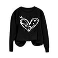 thumbnail image 3 of Dgankt Womens Tops Womens Sweatshirts Casual Valentine's Day Pullover Tops Oversized Long Sleeve Crewneck Shirts S-2XL, 3 of 5