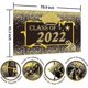 thumbnail image 2 of Class Of 2022 Decorations Congratulations Graduate 2022 Banner - Congrats Grad Backdrop for Celebrate Graduation Party, 70.9x43.4 inch, Black and Gold, 2 of 4