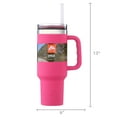 thumbnail image 4 of (3 pack) Ozark Trail 40 oz Vacuum-Insulated Stainless-Steel Tumbler with Handle, Hot Pink, 4 of 14