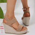 thumbnail image 5 of Womens Wedge Extra High Heels Dressy Sandals Summer Platform Chunky Heeled Slingback Sandals for Women 2025, 5 of 7
