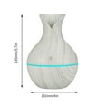 thumbnail image 3 of Aromatherapy Diffuser, Staron 2026 130ml Wood Grain Essential Oil Diffuser Humidifier, 7 Color LED Night Light Low Noise Auto Sh-Off for Bedroom Office, White, 3 of 3
