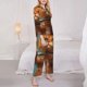 thumbnail image 3 of Balery Strong Kitten Lifting Weights Conjunto de Pijama con Estampado para Mujer, Conjunto de Dos Piezas con Manga Larga, Ropa de Dormir Suave con Bolsillos, Pijamas Cómodos-Small, 3 of 7