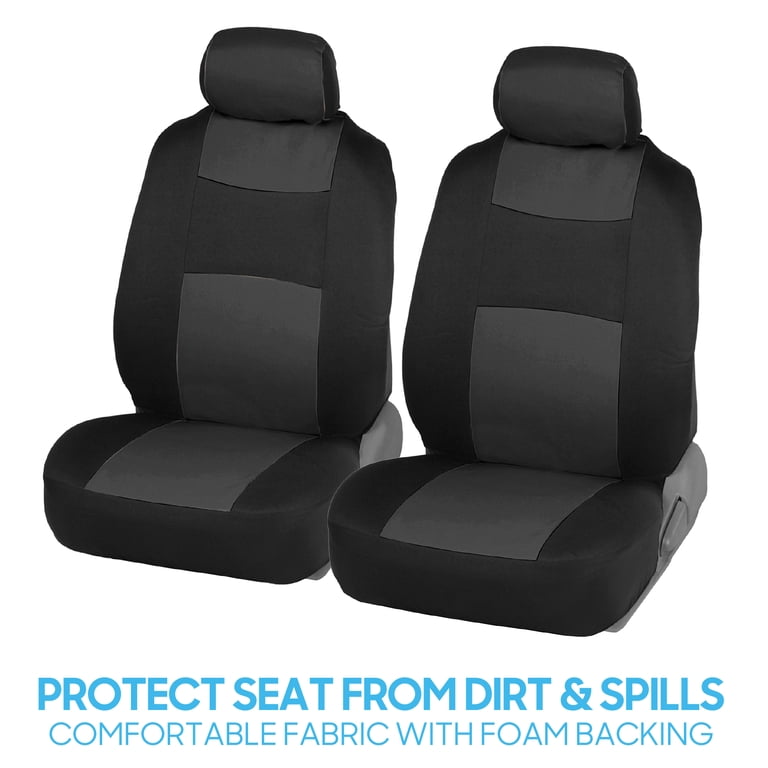 BDK PolyPro Front Seat Covers, Charcoal on Black photo 2