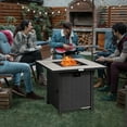 thumbnail image 2 of Costway 30'' Square Propane Gas Fire Pit Table Ceramic Tabletop 50,000 BTU with Cover, 2 of 10