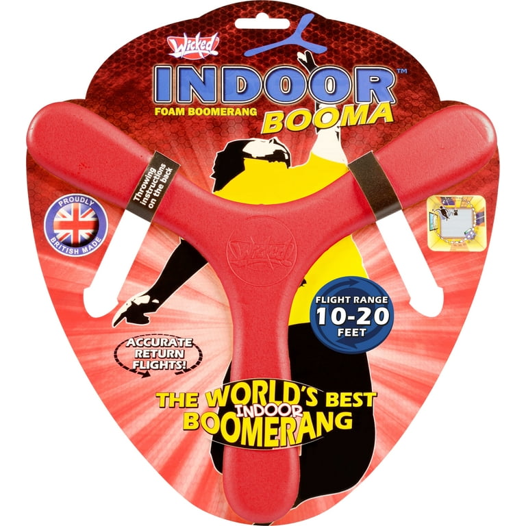 WICKED Indoor Foam Boomerang, Assorted Colors, Memorang Foam, Fun