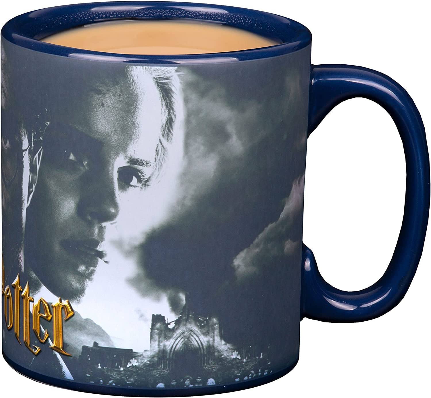 Harry Potter Heat Reveal Ceramic Coffee Mug - Activates with Heat (Harry, Hermione, Ron)