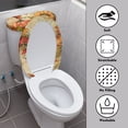 thumbnail image 4 of HELLHERO Bathroom Set Toilet Cover 2 Piece Fashion Holiday Dressing for Hotel Home, Elastic Edge, Autumn Pumpkins and Sunflowers, 4 of 8