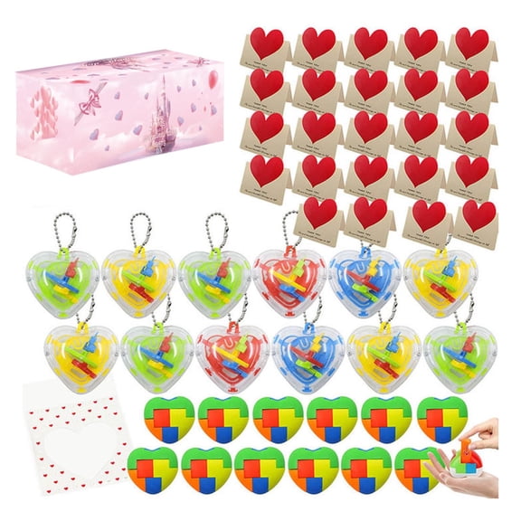Countdown Sets for Valentine’s Day Music Classroom Exchange Card Heart Shaped Toy for Kids and Teens in Preschool and School