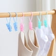 thumbnail image 4 of MasteelfCA 24PCS Plastic Cloth Clips Sock Clip Multi-function Clothespins for Clothes Bra Sock Underwear (Assorted Color), 4 of 9