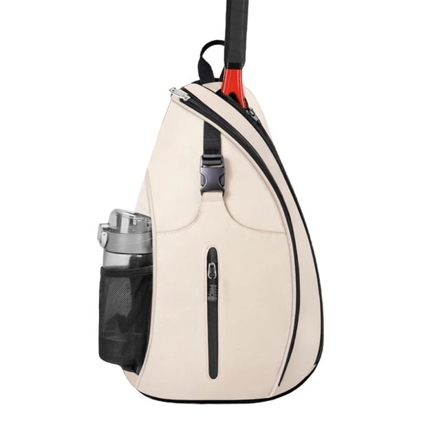 Toystoory Bolso bandolera de tenis de gran capacidad para actividades al aire libre, bolso cruzado, bolso de bádminton, bolso de tenis Bádminton color crema