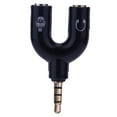 thumbnail image 1 of 3.5mm Stereo Audio Jack Earphone Headphone 2 Way U Splitter Adapter, 1 of 6