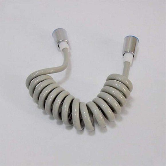 PinesC Shower Parts Flexible Shower Hose Pipe Nozzle Head Soft Hoses Water Plumbing Toilet Bidet Sprayer Telephone Line Scalable Accessories Bathing Bathroom Fixtures ( Color : Light Grey , Si