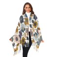 thumbnail image 3 of FORMRS Womens Scarf Winter Soft Long Big Warm Shawls Wrap Tassel Scarves, Colorful Floral, 3 of 9