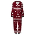 thumbnail image 3 of SwiftWear Matching Family Pajamas Christmas Onesie Zipper Jumpsuit Soft PJs Cute One Piece Xmas Tree Printed Sleepwear, 3 of 5