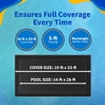 thumbnail image 3 of Blue Wave 14' x 28' Rectangular Rugged Mesh In Ground Pool Winter Cover, 3 of 7