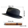 thumbnail image 3 of 2025 New Fedora and Cigar Window Decal,Driving Fake with Fedora Hat and Cigar Car Stickers,Funny Hat and Cigar Sticker for Trucks, Van, Suvs, Racing, Car Decor, 3 of 5
