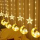 thumbnail image 4 of 2023 LED Hilo De Cuero Pintado starlight Cortina Luz Musulmana Decoración Luna Castillo Cadena De Navidad Halloween Vacaciones Atmósfera st, 4 of 4